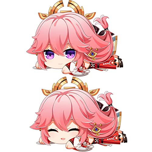Flyshun scaramouche Furina Plüschkissen Wurfkissen 45 cm Charakter Raumdekor Cosplay Zubehör (Yae miko) von Flyshun