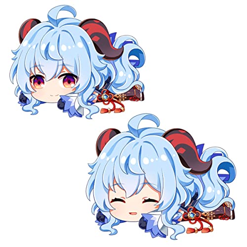 Flyshun scaramouche Furina Plüschkissen Wurfkissen 45 cm Charakter Raumdekoration Cosplay Zubehör (Ganyu) von Flyshun