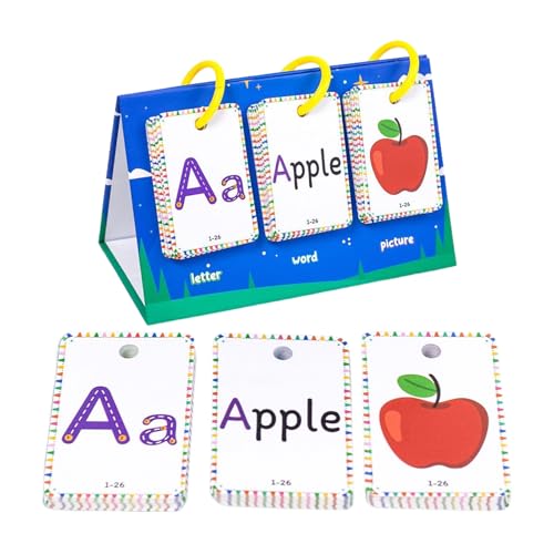 FmtwPhn Buchstaben Lernkarten Pädagogisch,Lernkartenset Lehrmittel | Tragbares Spielzeug Für Kinder 3-8 Jahre Zur Reise Vorschule Kompetenzentwicklung von FmtwPhn