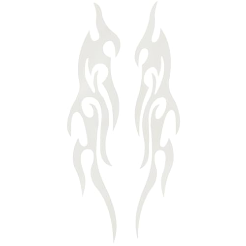 FmtwPhn Motorrad Aufkleber Und Abziehbilder | Flammenmuster Stylische Aufkleber,2 Stück wasserdichte Embleme für Fenster Boot Skateboard von FmtwPhn