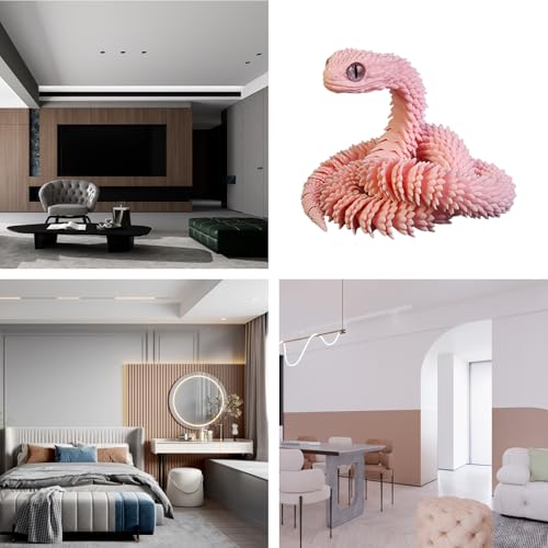 3D Printed Snake - Articulated Animal Toy, Creative Flexiblle Snake Model | Portable Desktop Reptile Figure, Realistic Movable Sculpture for Girls Boys Kids Adults Room Decoration Display 3D Printed Snake - Articulated Animal Toy, Creative Flexiblle Snake Model | Portable Desktop Reptile Figure, Realistic Movable Sculpture for Girls Boys Kids Adults Room Decoration Display von Fmzrbnih