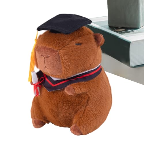 Capybara-Plüschtier Zum Schulabschluss – Süßes Plüschtier Zum Mitnehmen Mit Abschlusskappe Und Schriftrolle Für Schüler, Multifunctional Portable Weiches Kuscheltier Zum Feiern Akademischer Erfolge Capybara-Plüschtier Zum Schulabschluss – Süßes Plüschtier Zum Mitnehmen Mit Abschlusskappe Und Schriftrolle Für Schüler, Multifunctional Portable Weiches Kuscheltier Zum Feiern Akademischer Erfolge von Fmzrbnih