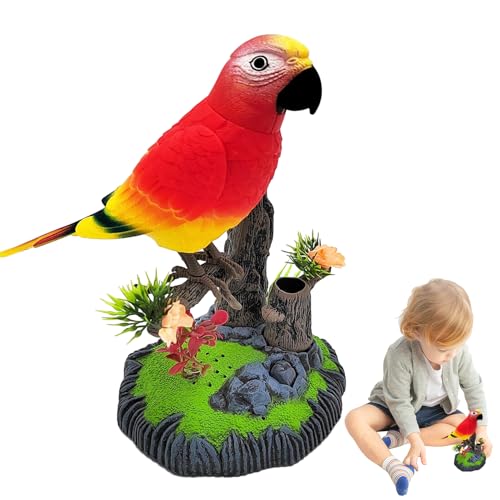 Elektronischer Sprechender Vogel - Interaktives Wiederholendes Spielzeug, Realistischer Klangplüschtier | Voice Mimic Pet Paparot, Unterhaltsames Bildungsgeschenk, Battery Operated Motion Sensor Vogel Elektronischer Sprechender Vogel - Interaktives Wiederholendes Spielzeug, Realistischer Klangplüschtier | Voice Mimic Pet Paparot, Unterhaltsames Bildungsgeschenk, Battery Operated Motion Sensor Vogel von Fmzrbnih