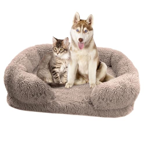 Flauschiges Hundebett – Plüsch-Hundebett, Bequemes Hundebett Weich | Weiche Haustierbetten Mit Abnehmbarem, Waschbarem Bezug, Bequemer, Flauschiger Oberfläche, Rutschfester Unterseite, Orthopädisches Flauschiges Hundebett – Plüsch-Hundebett, Bequemes Hundebett Weich | Weiche Haustierbetten Mit Abnehmbarem, Waschbarem Bezug, Bequemer, Flauschiger Oberfläche, Rutschfester Unterseite, Orthopädisches von Fmzrbnih