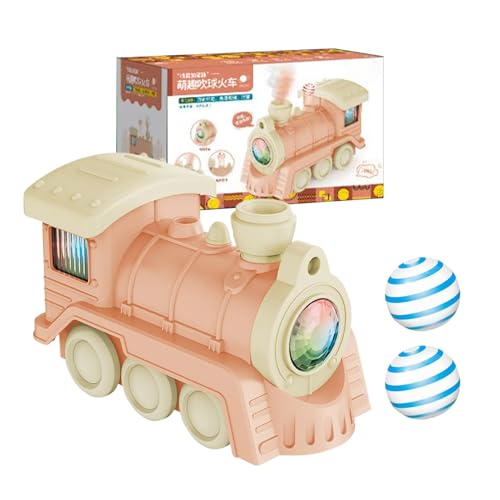 Fmzrbnih Blowing Ball Train Toy - Kinder Zugset, Sensorisches Lernspielzeug | Interaktive Klang- Und Leichte Züge, Batteriebetriebene Pädagogische Spielset Für Mädchen, Lustiges W von Fmzrbnih