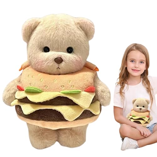 Fmzrbnih Burger Bear Plüschpuppe - Kawaaii Cartoon, Weich Gefüllte Tierspielzeug | Mehrzweck-Kissenspielzeug Mit Mehrzweckcharakter, Neuer Bär Zum Thema Food-Thema, Collectiblle- Spielzeug Für Fmzrbnih Burger Bear Plüschpuppe - Kawaaii Cartoon, Weich Gefüllte Tierspielzeug | Mehrzweck-Kissenspielzeug Mit Mehrzweckcharakter, Neuer Bär Zum Thema Food-Thema, Collectiblle- Spielzeug Für von Fmzrbnih
