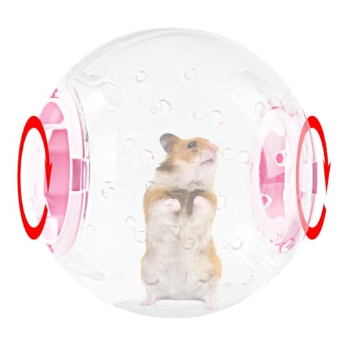 Fmzrbnih Hamster Running Ball Toy - Hamster -Übungsball, Hamster -Übungsspielzeug | Zwerghamsterspielzeug runzeln Ball, radballer atmungsaktives transparentes Geruch für Gerbil (7 Zoll) von Fmzrbnih