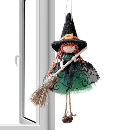 Hexenpuppe - Hängende Hexenfigur, gruselige Hexenverzierung | Tragbare Küchenwand Halloween Display, gruselige Sammlerdekoration für Ferienfeiern Fenster Garten Terrasse im Freien Haunted House von Fmzrbnih