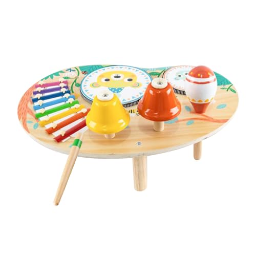 Holzbaby -Spieltisch - Sensorisches Lernspielzeug, Bildungsaktivitätszentrum | Interaktive Babies-Entwicklungstabelle, einfallsreiche Spielstation für Mädchen und Kinder Hand-Eye-Koordination V von Fmzrbnih