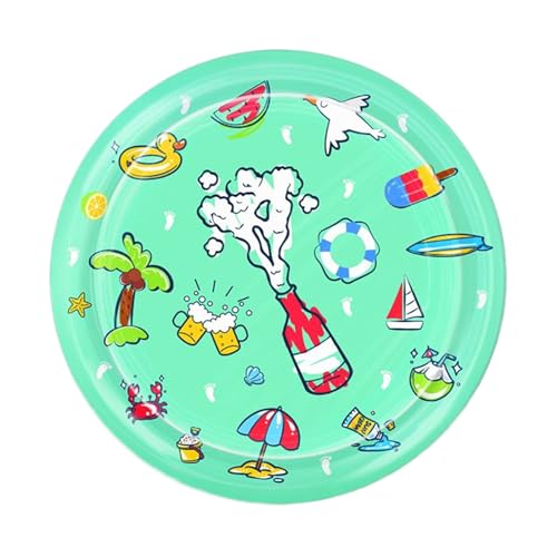 Katzen-Wasserspielmatte, Haustierbrunnen Wasserspielmatte | Verdicktes Haustier-Sprinkler-Pad für Katzen, Hunde, Kinder für drinnen, draußen, Spielplatz, Pool Katzen-Wasserspielmatte, Haustierbrunnen Wasserspielmatte | Verdicktes Haustier-Sprinkler-Pad für Katzen, Hunde, Kinder für drinnen, draußen, Spielplatz, Pool von Fmzrbnih