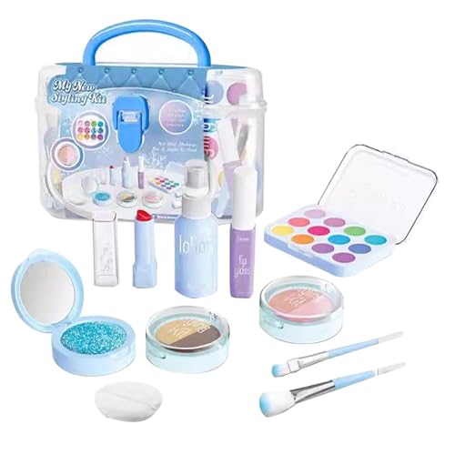 Make-up-Set – Make-up-Reiseset, Tragbares Geburtstagsspielspielzeug | Sicheres Waschbares Kinder-Schönheitsset, Prinzessin-Weihnachts-Waschtischzubehör Für Mädchen, Kinder, Kinder, (7,48 X 3,94 X 5,12 Make-up-Set – Make-up-Reiseset, Tragbares Geburtstagsspielspielzeug | Sicheres Waschbares Kinder-Schönheitsset, Prinzessin-Weihnachts-Waschtischzubehör Für Mädchen, Kinder, Kinder, (7,48 X 3,94 X 5,12 von Fmzrbnih
