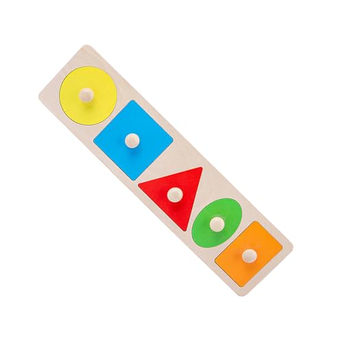Multiple Form Puzzle- montessoriHolzrätsel, Tragbares Knopfformspielzeug | -Lernpuzzle, Jumbo -Holzformen Puzzletafel, Geometrisches -Puzzlespielzeug Für Kinderentwicklung von Fmzrbnih