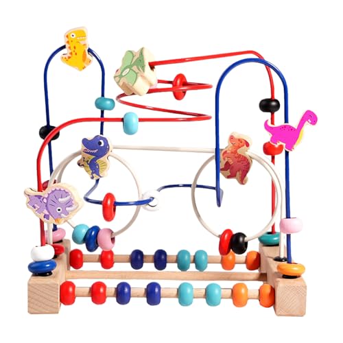 Perlenlabyrinthspielzeug Für Kinder - Buntes Achterbahn -Perlenspielzeug, Frühes Bildungsspielzeug | Mehrzweck -Holzabakus -Perlen Mit Dinosauriergrafiken Für Jungenmädchen, Fine Motor Development Fun Perlenlabyrinthspielzeug Für Kinder - Buntes Achterbahn -Perlenspielzeug, Frühes Bildungsspielzeug | Mehrzweck -Holzabakus -Perlen Mit Dinosauriergrafiken Für Jungenmädchen, Fine Motor Development Fun von Fmzrbnih