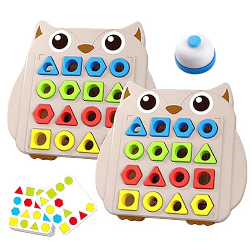 Vorschulform -Lernspielzeug - Kindersortierspiel, Bildungsrätsel | Interaktives Matching-Board Mit Musterkarten, Zwei-Spieler-Entwicklungsaktivität Für -, Kindergarten- Und Eltern-Kind-Spielzeit von Fmzrbnih
