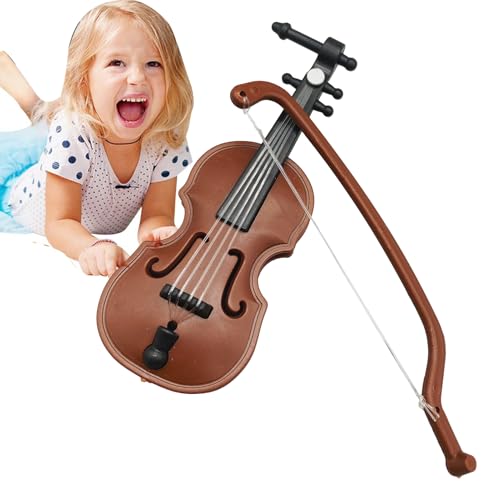 Winzige Geige – Miniatur-Streichinstrument, Tragbares Kleininstrument | Langlebige Kleine Holz-Musiknachbildung, Witz-Sound-Requisite, Poliertes Kleines Geigen- Für Unterhaltung (8 X 3 cm) von Fmzrbnih