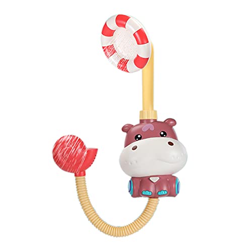 Fnfhsa Elektrische Dusche Baden Spielzeug Baby Bad Spielzeug Cartoon Elektrischer Duschkopf für Kinder Eltern-Kind-Spielzeug Rot von Fnfhsa