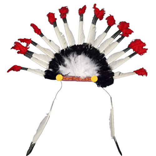 Fnjuucw Indianer-Häuptling-Kopfschmuck, indische Feder, Stirnband, inspiriert, Kopfschmuck, Zubehör für Erwachsene und Kinder Fnjuucw Indianer-Häuptling-Kopfschmuck, indische Feder, Stirnband, inspiriert, Kopfschmuck, Zubehör für Erwachsene und Kinder von Fnjuucw