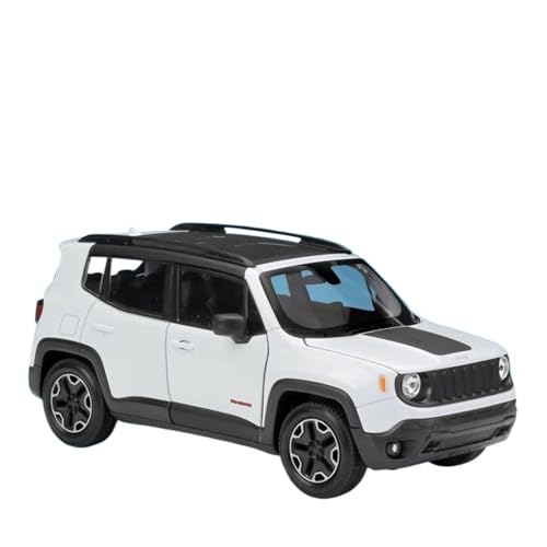 Motorfahrzeuge Replika Auto 1:24 Für Jeep Renegade Trailhawk SUV Legierung Auto Modell Druckguss Metall Geländefahrzeuge Simulation Originalgetreue Nachbildung (Color : White) von FoRes