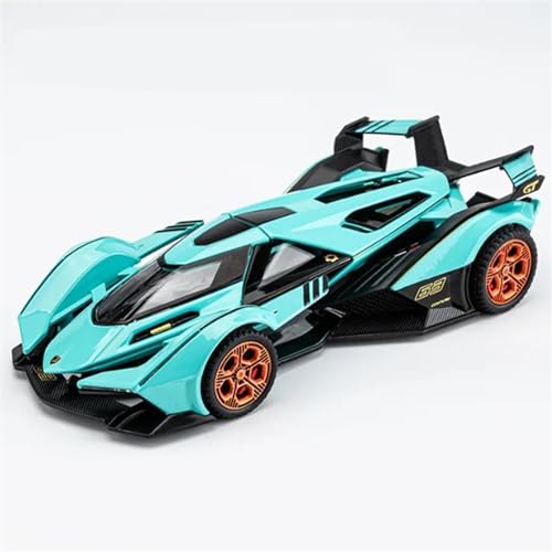 Motorfahrzeuge Replika Auto 1:32 Für Lamborghin V12 Vision GT Gran Turismo Legierung Konzept Sportwagen Modell Druckguss Rennfahrzeuge Ziehen Auto Originalgetreue Nachbildung (Color : Blue) von FoRes