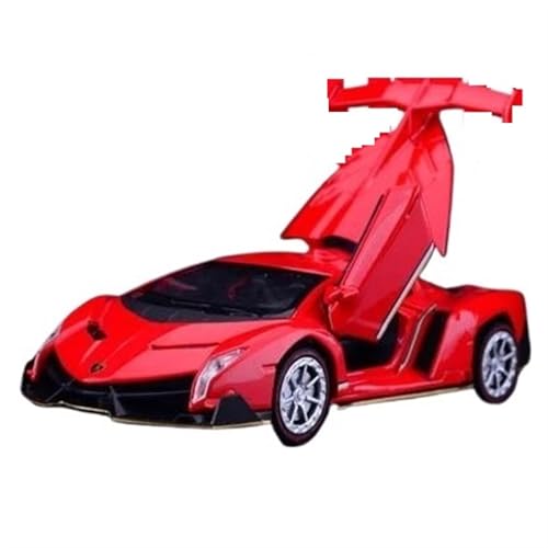 Motorfahrzeuge Replika Auto 1:32 Für Lamborghini Veneno Legierung Sportwagen Modell Diecast Fahrzeug Metall Simulation Sound Und Licht Originalgetreue Nachbildung (Color : Red) von FoRes