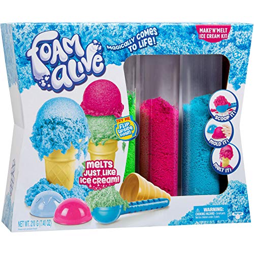 Foam Alive Eiscreme Shop, Spielset für Kinder mit fluffigem Schaum zum Kneten und Formen von Eiskugeln von Foam Alive