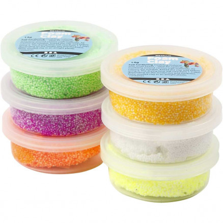 Foam Clay®, 6x14g, Farbenmix von Foam Clay