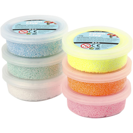Foam Clay® , Glitter, Pastellfarben, 6x14 g/ 1 Pck von Foam Clay