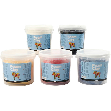 Foam Clay® , Primärfarben, 5x560 g/ 1 Pck von Foam Clay