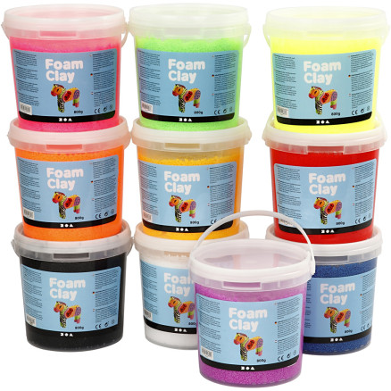Foam Clay® , Sortierte Farben, 10 Eimer/ 1 Pck von Foam Clay