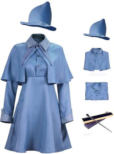 Foanja Fleur Kostüm Damen Magische Akademie Zauberer Fleur Isabelle Delacour Anzug mit Hut und Zauberstab für Halloween Karneval Geburtstag Party Maskerade Fancy Verkleidung Costume Foanja Fleur Kostüm Damen Magische Akademie Zauberer Fleur Isabelle Delacour Anzug mit Hut und Zauberstab für Halloween Karneval Geburtstag Party Maskerade Fancy Verkleidung Costume von Foanja