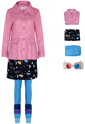 Foanja Luna Kostüm Damen Magische Akademie Zauberer Luna Lovegood Anzug mit Brille und Zauberstab für Halloween Karneval Geburtstag Party Maskerade Fancy Verkleidung Costume Foanja Luna Kostüm Damen Magische Akademie Zauberer Luna Lovegood Anzug mit Brille und Zauberstab für Halloween Karneval Geburtstag Party Maskerade Fancy Verkleidung Costume von Foanja
