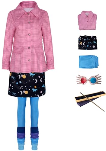 Foanja Luna Kostüm Damen Magische Akademie Zauberer Luna Lovegood Anzug mit Brille und Zauberstab für Halloween Karneval Geburtstag Party Maskerade Fancy Verkleidung Costume Foanja Luna Kostüm Damen Magische Akademie Zauberer Luna Lovegood Anzug mit Brille und Zauberstab für Halloween Karneval Geburtstag Party Maskerade Fancy Verkleidung Costume von Foanja