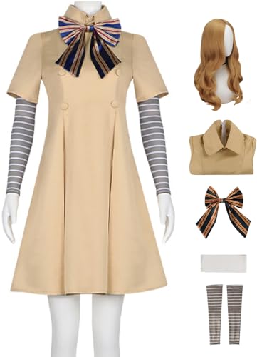 Foanja Megan Kostüm Damen Cosplay Intelligenz Roboter Puppen Megan Anzug Kleid mit Fliege Handhülse und Socken für Halloween Karneval Geburtstag Party Maskerade Fancy Verkleidung Costume Foanja Megan Kostüm Damen Cosplay Intelligenz Roboter Puppen Megan Anzug Kleid mit Fliege Handhülse und Socken für Halloween Karneval Geburtstag Party Maskerade Fancy Verkleidung Costume von Foanja