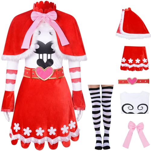 Foanja Perona Kostüm mit Cape Damen Cosplay Perona Anime Komplette Uniform Outfits für Erwachsene Verkleidung Halloween Weihnachten Karneval Maskerade Geburtstag Party Costume von Foanja