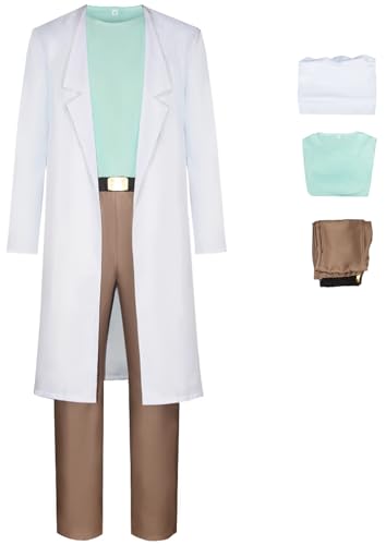 Foanja Rick Kostüm Herren Cosplay Rick and Morty Wissenschaftler Rick Sanchez Anzug Jacke und Top Hose Halloween Karneval Geburtstag Party Maskerade Verkleidung Costume Foanja Rick Kostüm Herren Cosplay Rick and Morty Wissenschaftler Rick Sanchez Anzug Jacke und Top Hose Halloween Karneval Geburtstag Party Maskerade Verkleidung Costume von Foanja