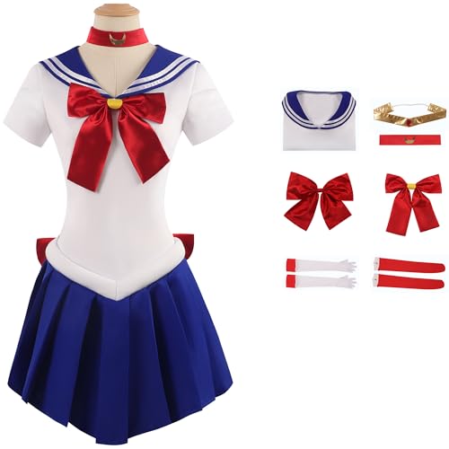 Foanja Sailor Moon Kostüm Damen Cosplay Anime Sailor Moon Tsukino Usagi Uniform mit Zubehör Anzug für Halloween Karneval Geburtstag Party Maskerade Verkleidung Costume Foanja Sailor Moon Kostüm Damen Cosplay Anime Sailor Moon Tsukino Usagi Uniform mit Zubehör Anzug für Halloween Karneval Geburtstag Party Maskerade Verkleidung Costume von Foanja