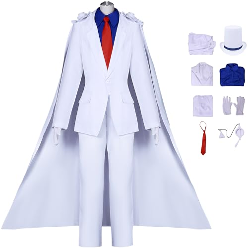 Foanja Tuxedo Mask Cosplay Kostüm Herren Verkleidung Anime Sailor Moon Tuxedo Mask Chiba Mamoru Uniform Komplettset mit Hut für Dress up Halloween Karneval Party Fancy Costume, Weiß Foanja Tuxedo Mask Cosplay Kostüm Herren Verkleidung Anime Sailor Moon Tuxedo Mask Chiba Mamoru Uniform Komplettset mit Hut für Dress up Halloween Karneval Party Fancy Costume, Weiß von Foanja
