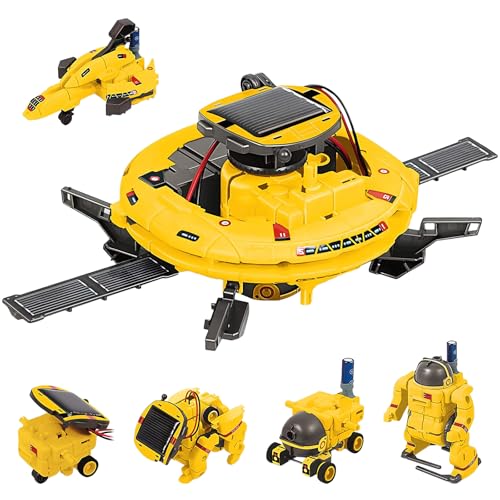 Focenat 6-in-1 Solar Roboter Kinder Spielzeug, STEM Solarroboter Bausätze für Jungen, Solar Roboter Experimente, Bauspielzeug Bausatz für Kinder, Lernspielzeug für von ab 6 Jahre von Focenat
