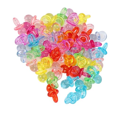 Focket 100 Pcs Acrylpopflinge Schönes Design Reich an Farbe für Babyfeierlichkeiten Geeignet (Transparente Farbe gemischt) von Focket