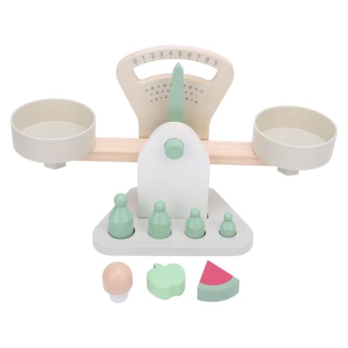 Focket Holzbilanzskala, Mathematikbalance -Skala mit Accessoires für Frühe Entwicklung Montessori Unterrichtshilfe Bildungslernspielzeug für Mädchenwissenschaftsklasse von Focket