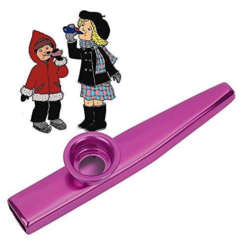 Focket Mini Aluminium -Legierung Kazoo Ukulele -Gitarrenpartner Easy Learn Instrument für Reisen Camping (violett) von Focket