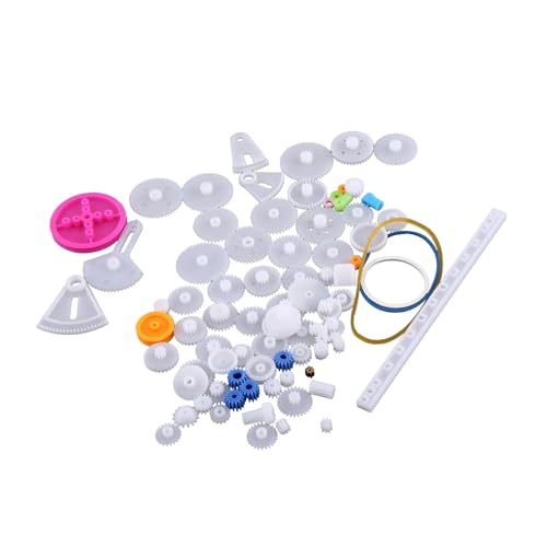 Focket Plastikgetriebe Riemenscheibe -Wurm -Kits, Tragbare -Teile, für Spielzeug -Zahnrieme, 6 Sätze, Modellzubehör für Autos Roboter, Ersatzteile, 84kinds (85 Arten Ausrüstungskit) von Focket