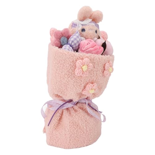 Focket Plüschspielzeug-Blumenstrauß, weiche Puppe, Kuscheltier-Geschenks mit einzigartigem Blumenstrauß-Design, als Geschenks zum Valentinstag, Geburtstag, Jahrestag, Hochzeit (PINK) von Focket