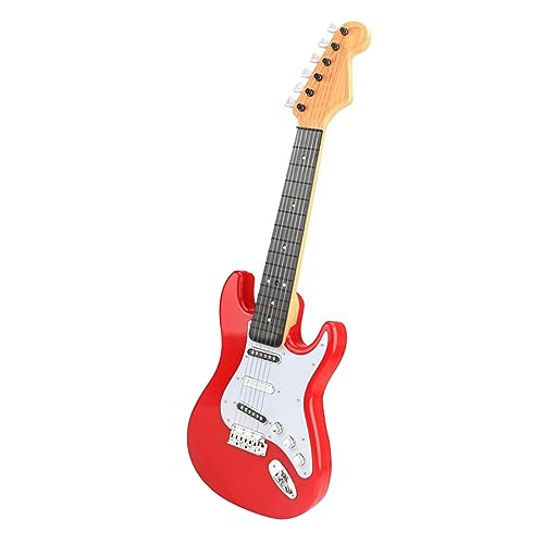 Kids E -Gitarrenspielzeug, Childrens Mini -Gitarren -Musikinstrument mit Musik Wiedergabe Akkordmodus Leicht Tragbar für Jungen Mädchen (Rot) von Focket