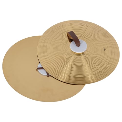 1 Paar Handbecken, 16 -Zoll -Crash -Becken, Legierungen Marschbecken, Musikinstrument, Band Percussion Instrument für Erwachsene, Tanzparty, Band Performance & Rhythmus Übungen von Fockety