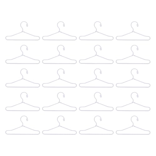 20-teiliges Mini-Kleiderbügel-Set für Puppen, Kompakter und Stilvoller Puppen-Garderoben-Organizer aus Edelstahl, Metall-Kleiderbügel für Puppenkleid-Halsketten, Ideales von Fockety