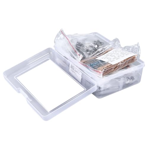 Fockety 1500-TeeliGES-Kit MIT Elektronischenkomponenten, Figständen, Kondenatoren, LEDs, Dioden und Mehrs, MIT Aufbewahrungsbox, Kondenator-Widmen-Kit-für-Kit für Schaltungungsdesign, von Fockety