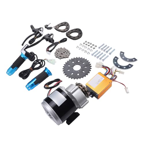 Fockety 16T-Getriebemotor-Kit, 36 V 350 W Bürstenmotor mit Vorwärts-Rückwärts-Drehung, Aluminiumlegierungsgehäuse mit Kupferkern, für Elektroroller, Fahrräder, Mini-Motorräder von Fockety