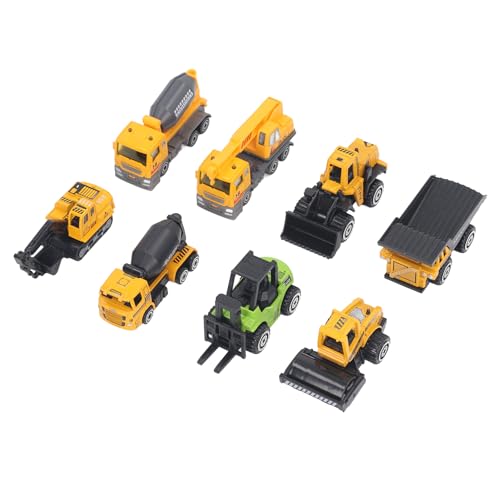 Fockety 8 Stück Bauwagen Spielzug, 1:60 Maßstab Spielen Fahrgaug Set, Push and Go Auto, Pull Auto Set AHREGUG SPIELEGUGER FÜREN KLINKINGER KLINKING 3 4 5 6 7 8 JAHREREL Alt von Fockety