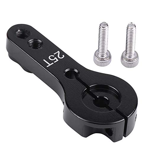 Fockety Anodized Finish 25mm 25T -Zähne -Servoarm für Futaba/ACE/Towerpro Mg, Korrosionsbeständige RC Zubehör für Futaba, ACE, Towerpro Mg Rot (Black) von Fockety